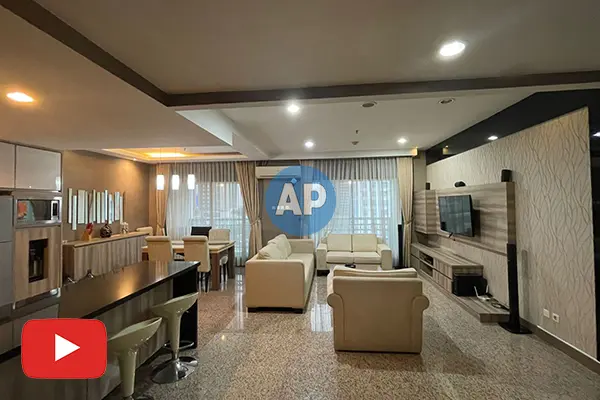 apartemen Pavilion Tower 1 unit 2BR 119 m2 renovasi disewakan