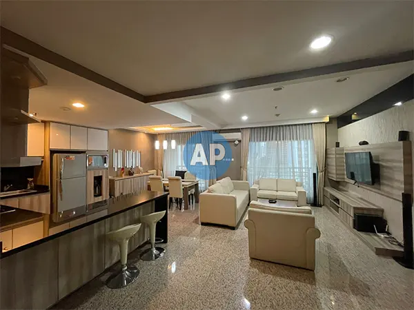 Living room Apartemen Pavilion Tower 1 unit sewa 119 m2 2 kamar tidur