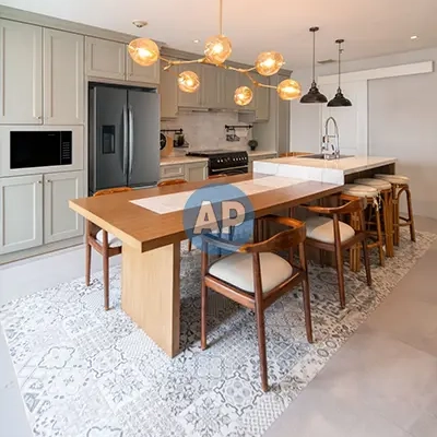 Dapur apartemen dekat MRT Pavilion renovasi modern full furnish