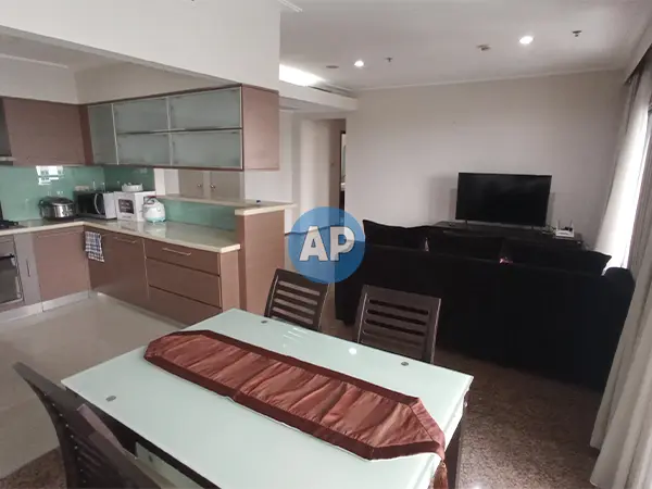 Sewa Pavilion Jakarta living room Tower 3 luas 119 m2 full furnish