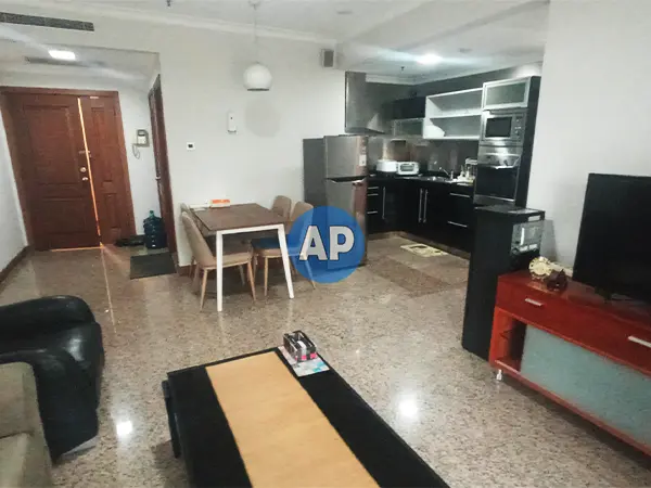 Sewa Pavilion Sudirman living room apartemen 2 kamar tidur tower 1 furnish