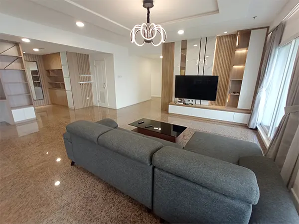 living room apartemen pavilion disewakan free service charge desain modern