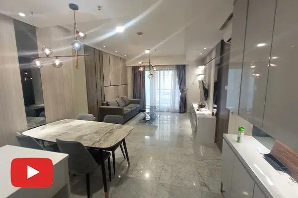 Sewa apartemen Pavilion Sudirman 2 kamar tidur 115 m2 renovasi Tower 4 full furnish