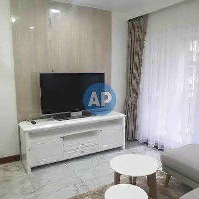 Living room modern apartemen dekat Citywalk Sudirman Pavilion 1BR