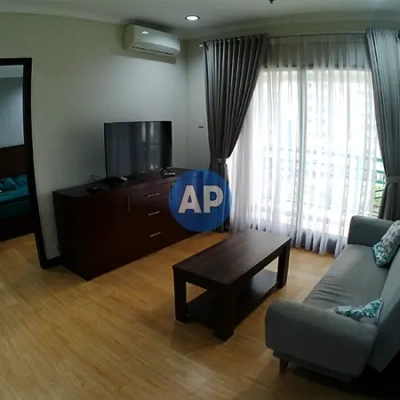 Living room Apartemen Pavilion Jakarta unit disewakan 1 kamar tidur furnih