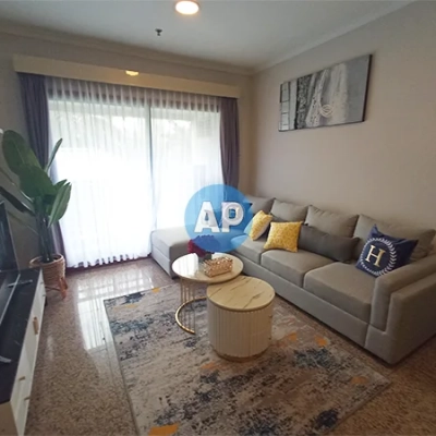 Interior living room Pavilion Apartment dijual lantai rendah tower 1.
