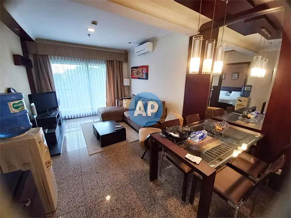 Living room unit sewa Pavilion Apartemen 1 kamar tidur 58 m2 furnish