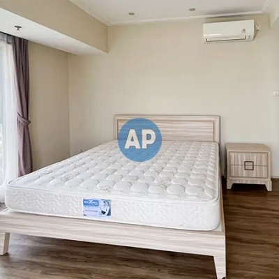 Interior kamar tidur master apartemen jakarta Pavilion luas 115 m2 furnish