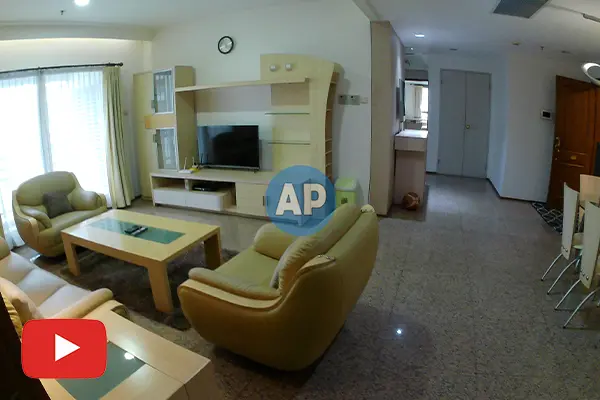 Apartemen Pavilion for rent living room luas dan modern