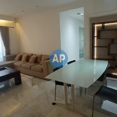 Interior ruang tamu Apartemen Pavilion Tower 2 luas 115 m2