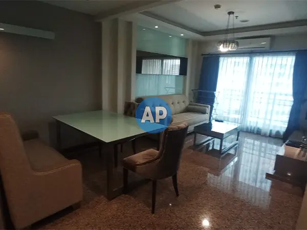 Living room unit Pavilion sewa 1BR luas 58 m furnish
