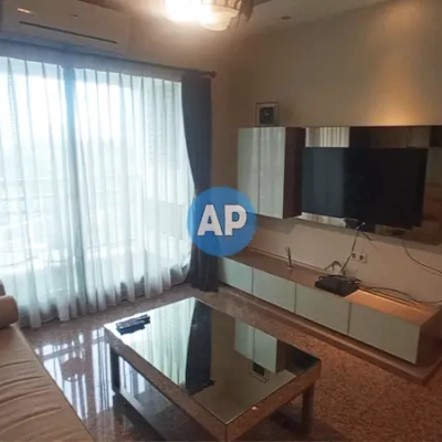 Living room luas di unit Pavilion sewa 1BR Tower 1