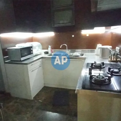 dapur pavilion apartemen disewa full furnish luas 115 m2