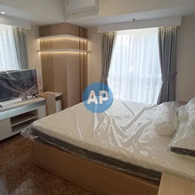 Kamar tidur kedua unit apartemen Pavilion disewakan, furnish lengkap.