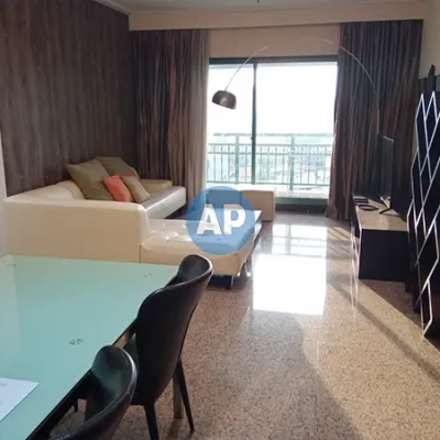 Living room apartemen Pavilion Sudirman disewa full furnish 2 kamar tidur