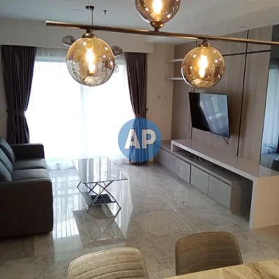 Interior living room sewa apartemen Pavilion Sudirman full furnish
