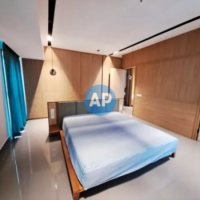 Kamar tidur utama sewa apartemen pavilion 3 kamar furnish modern