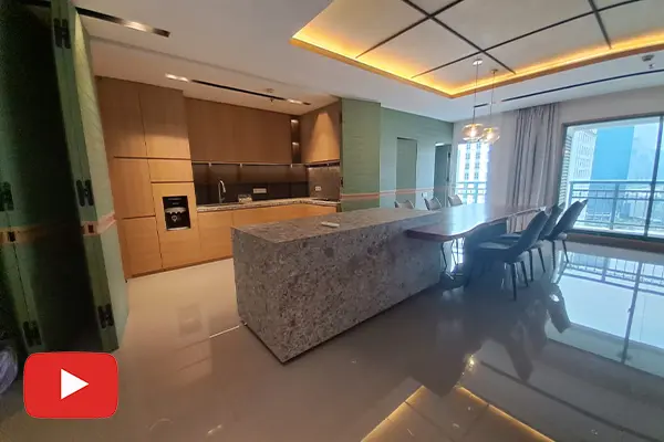 Sewa apartemen pavilion 3 kamar luas 142 m2 furnish full renovasi siap huni