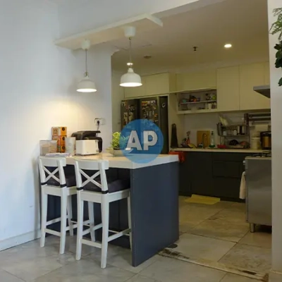 dapur apartemen pavilion jual 3br furnish siap pakai