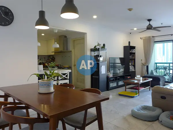 living room apartemen pavilion jual 3br furnish modern sudirman