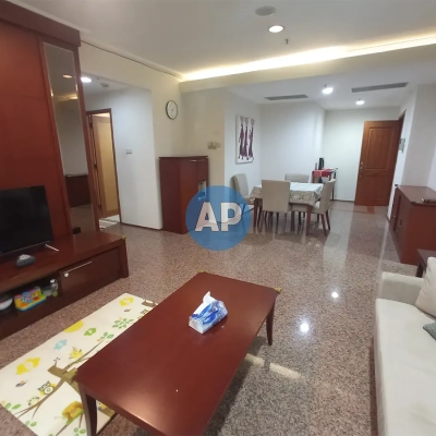Interior ruang tamu Apartemen Pavilion 2 kamar tidur furnished