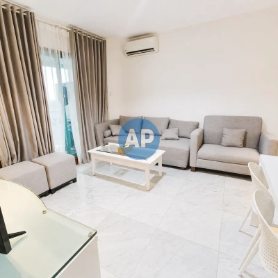 Living room modern apt pavilion sudirman full furnish