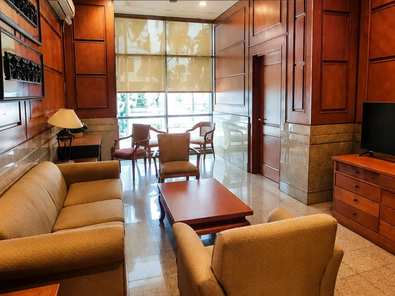 Interior lounge Apartemen Pavilion Jakarta modern dan elegan