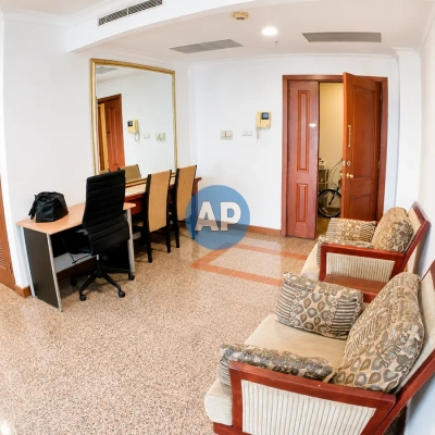 Ruang tamu sewa apt Pavilion Jakarta 2 kamar tidur