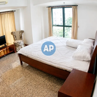 Kamar tidur utama apartemen Pavilion Jakarta 2BR