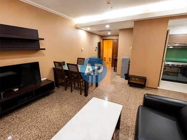 Living room Apartemen Pavilion 2 kamar 75 m2 full furnish