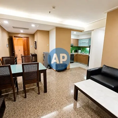 Ruang tamu Apartemen Pavilion lantai rendah