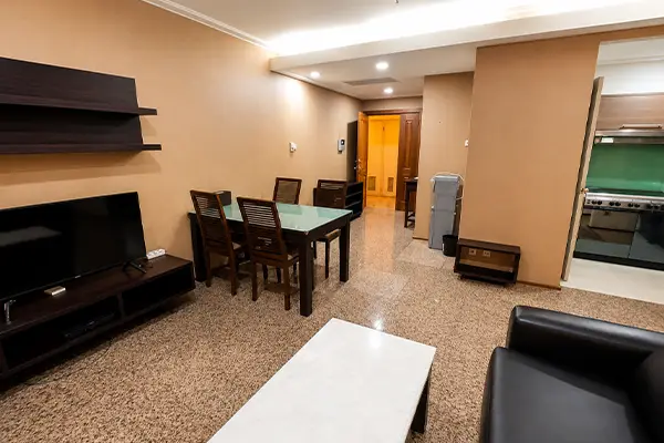 Sewa Apartemen Pavilion 2 kamar lantai rendah luas 75 m2 full furnish