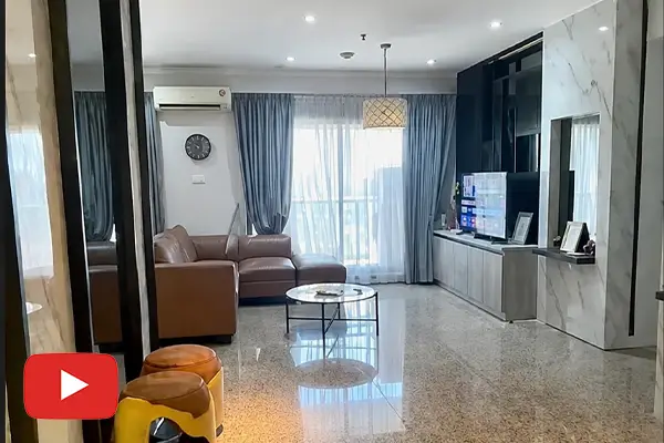 Sewa apartemen Pavilion 2 kamar renovasi luas 115 m2 full furnish