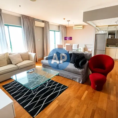 Living room jual apartemen Pavilion Tower 1